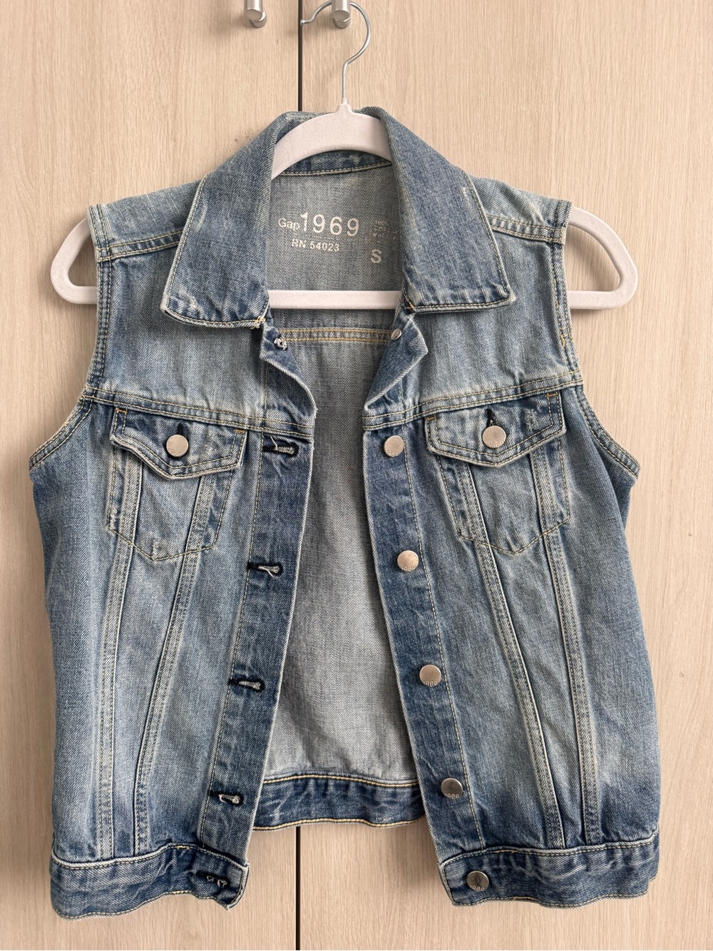 GAP Light Blue Denim Vest